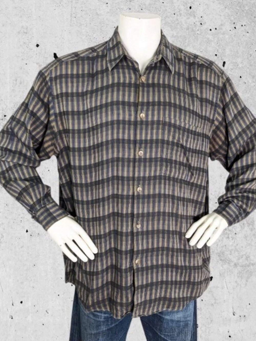 Jhane Barnes Shirt Size XL 100% Cotton (FLAWED)